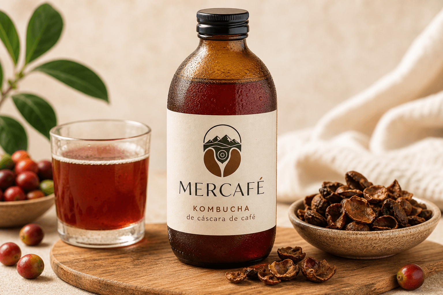 Kombucha de cáscara de café